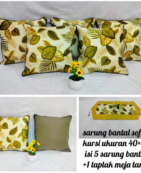 Dylan 19 [TA] - Dylan 19 - Sarung Bantal Sofa/Kursi + Taplak Meja Tamu