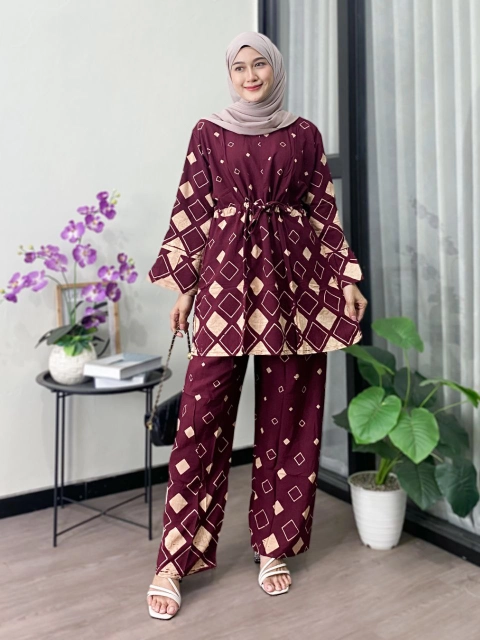 Batik Ayodha - SETELAN CELANA PANJANG AZIZA ALLSIZE