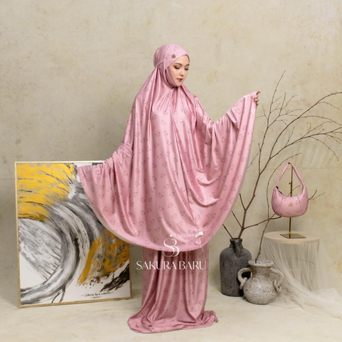 Sakura Baru - Mukena Naisya Motif Pita Laser Cut Premium