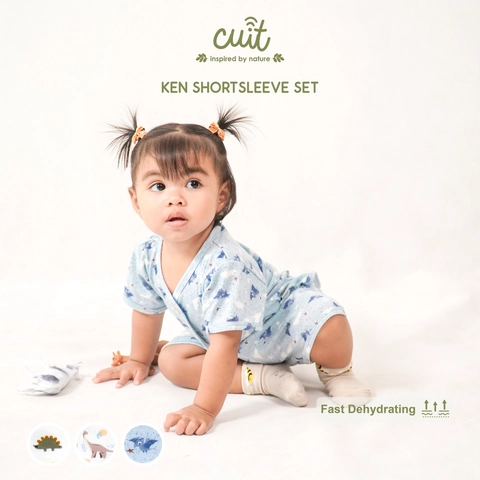 Kintakun Baby - KINTAKUN BABY X CUIT Ken Setelan Anak Bayi 0 - 2 Tahun Kaos Tangan Pendek Motif Karakter 4
