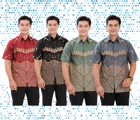 Kois Batik - Kemeja batik pria lengan pendek dewasa motif meylika