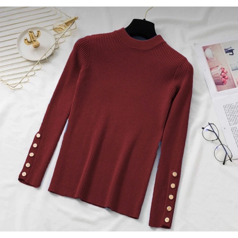 HZ Kreasi - Manset Blouse Korea Maroon 24 pcs all size