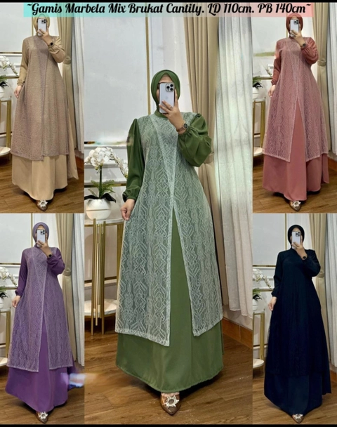 Celin Fashion [TA] - Gamis marbela kombinasi