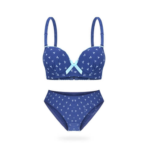 Youhave - Youve YouHave BH Set Bra Set Wanita Kawat Busa Sedang Cup B Kait 3 200026