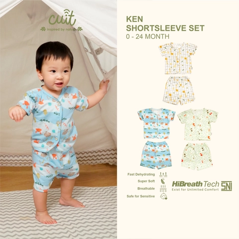 Kintakun Baby - Kintakun Baby X Cuit Setelan Anak Bayi Tangan Pendek Ken Motif Character 0-2 Tahun