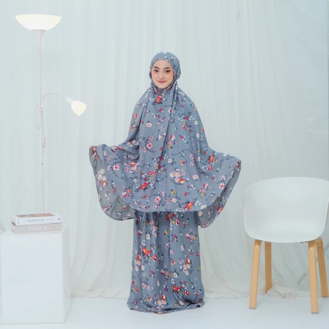 [Produk Eksklusif] qaydstoreid - Mukena Dewasa Rayon Motif Salsabila