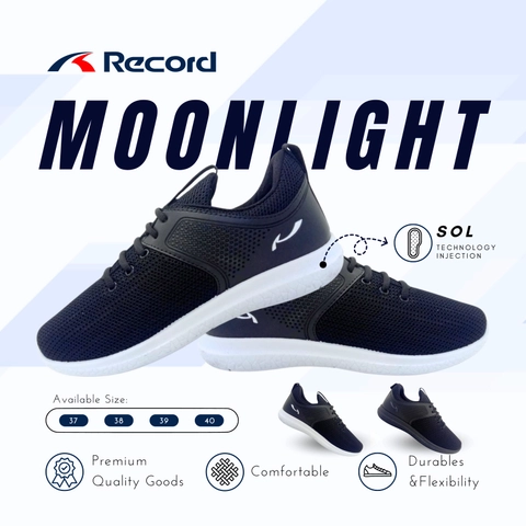 Record - RECORD MOONLIGHT I Sepatu Sneaker I Sepatu Sport I Sepatu Wanita - Size L (37-40)