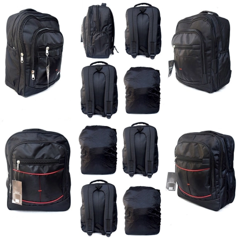 Lanc Fashion - Tas Gendong Backpack Laptop Ransel Kanvas City Black Style New