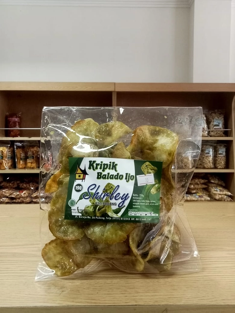 Kripik Balado Shirley - Kripik Balado Cabe Hijau Shirley