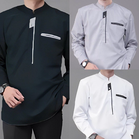 Batik Alfin - Baju koko pria Dewasa Lengan panjang motif Abid modern terbaru nyamn di pakai