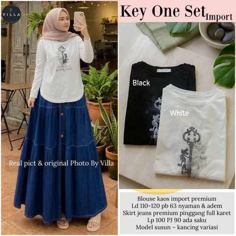 Griya Busanaku Solo - Set rok perempuan / Key - Girly One set Wanita by Villa
