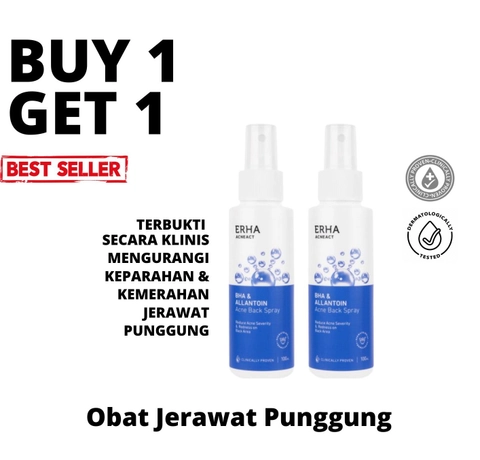 EVM Stockist - ERHA - BUY 1 GET 1 AcneAct Acne Back Spray 100 ml