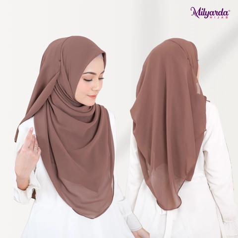 Milyarda Hijab Official - Segiempat Yumna Curve Kerudung Segi Empat Malaysia Syari 145x123cm