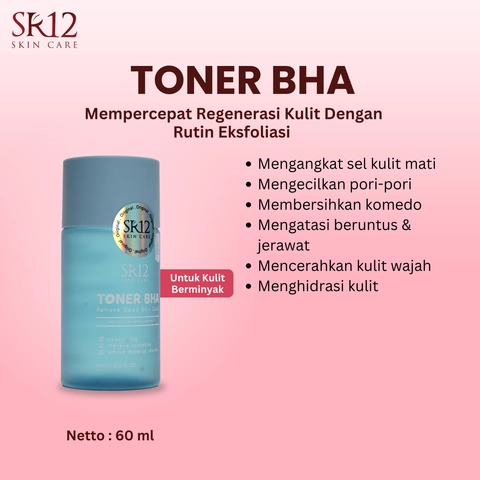 SR12 Toner BHA Toner Eksfoliasi Kulit Berminyak Dan Berjerawat