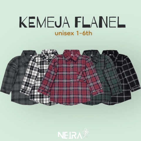 Neira - Kemeja Flanel Anak Neira Original 1-6th