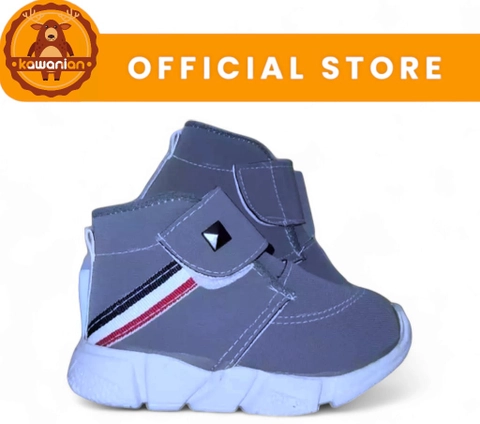 Kawanian - Sepatu Anak Laki Laki Usia 1 - 3 Tahun Model Boot Motif Bergaris Sepatu Boot Anak