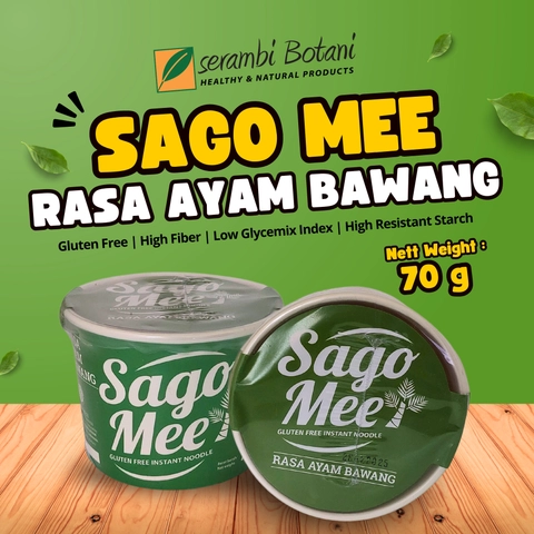 SERAMBI BOTANI - Sago Mee Mie Instan Cup Rasa Ayam Bawang Gluten Free