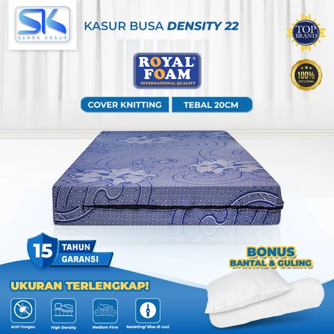 SERBA KASUR - Kasur Busa ROYAL FOAM Cover Knitting Density 22 Tebal 10 Garansi 15 Tahun