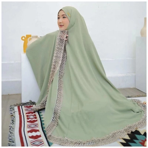 qaydstoreid - (FREE IKAT RAMBUT) Beli 2 Gratis 1 Mukena 3in1 Lesti Crinkel Airflow Jumbo