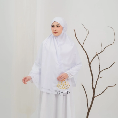qaydstoreid - Beli 1 gratis 1 Bergo Haji Umroh Bersaku Katun Laser Premium
