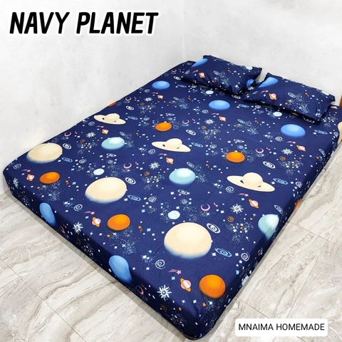 MNAIMA - Sprei Homemade Navy Planet