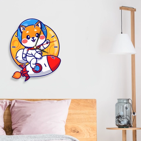 Ugiarts - Jam dinding Unik Karakter Kucing Astronot