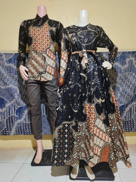 Batik Mafaza - Batik Coupel Kemeja Dan Gamis Dapat Dibeli Terpisah Terbaru Motif Lires