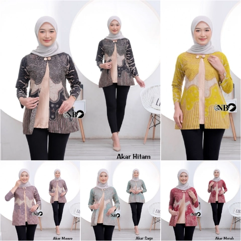 Ks muslim fashion - Baju Batik Kerja Wanita Blouse Terbaru Motif Akar