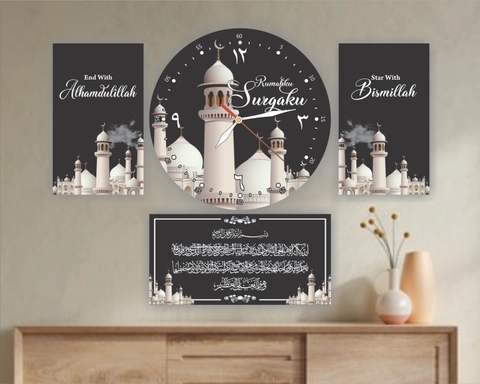 [PO] Vieraart - Jam Kaligrafi Masjid Putih 1 Set