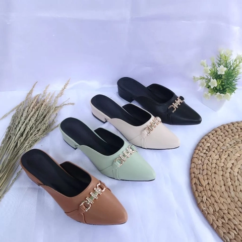 LUXIA - Sandal Selop Hels Wanita 3 Cm Nochi-01