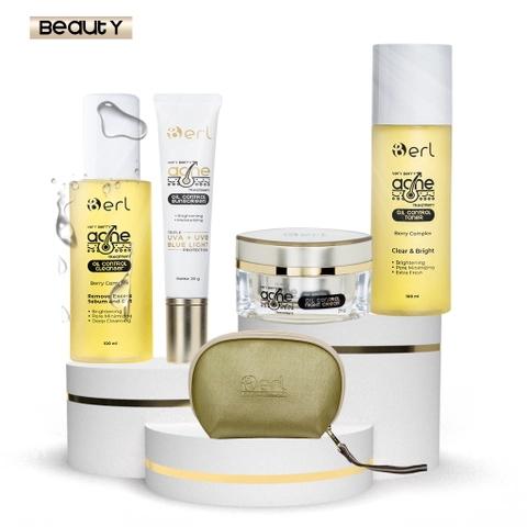 B erl Cosmetics Bogor - Berl Cosmetics - Very Berry Acne Treatment Oil Control Series