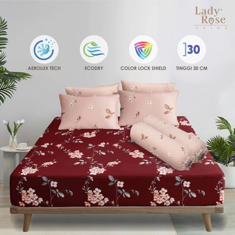 LADY ROSE OFFICIAL - Lady Rose Prime - Sprei Cranberry