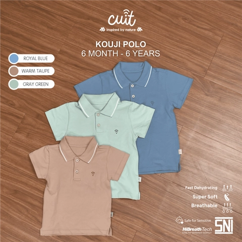 Cuit 6 Bulan - 6 Tahun Kaos Kemeja Anak Laki-laki Polo Shirt Kouji - T-shirt Anak Wangki