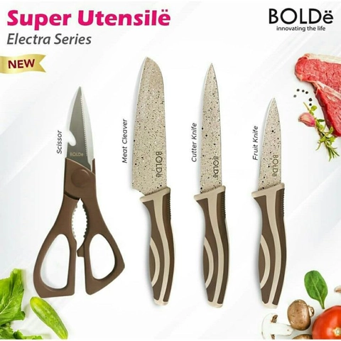 Andal Harmoni sejahtera - BOLDe Set Pisau + Gunting / Knives + Scissor Set Super Utensil Electra