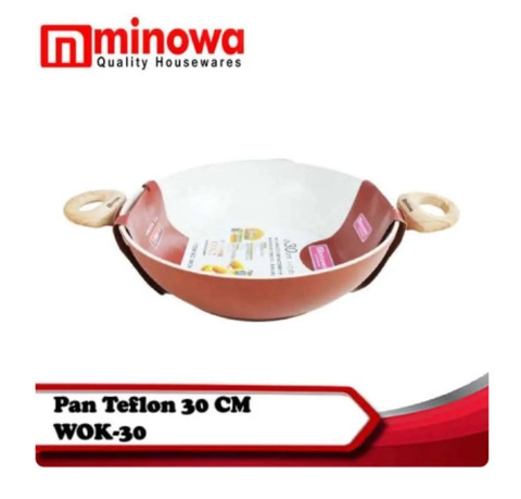 UTAMAMEGA - Minowa/ Yoshikawa Panci / Wajan / Teflon Marble 30 cm Anti Lengket