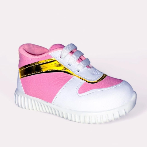 Kawanian - Sepatu Anak Usia 1 Sampai 3 Tahun Sneakers Pink List Gold