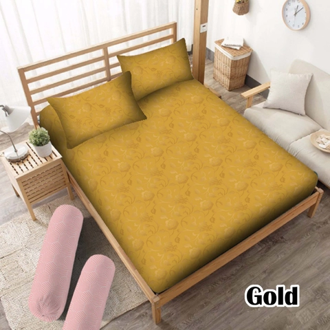 Episopie - Sarung Kasur Busa Embos Motif Gold