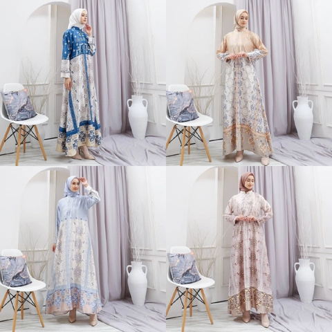 Batik Alfin - Baju wanita muslim aurora dress model kekinian terbaru baju wanita cantik