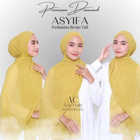 Acla Daily - Jilbab Asyifa Pashmina Bergo Instan Tali Premium Diamond