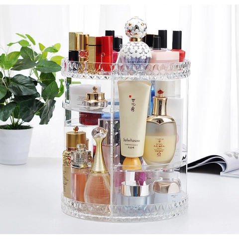 [PO] Orderpedia Kitchen - Rak Kosmetik Putar 360 Derajat Transparan