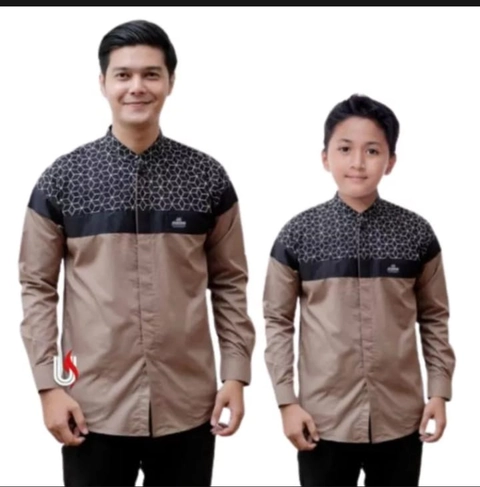 Khisna collection - Baju Koko ayah dan anak motif Senopati
