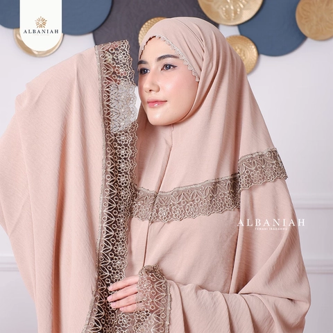 Al Baniah - Mukena Renda Crinkle Airflow 3 in 1 Jumbo Inaya