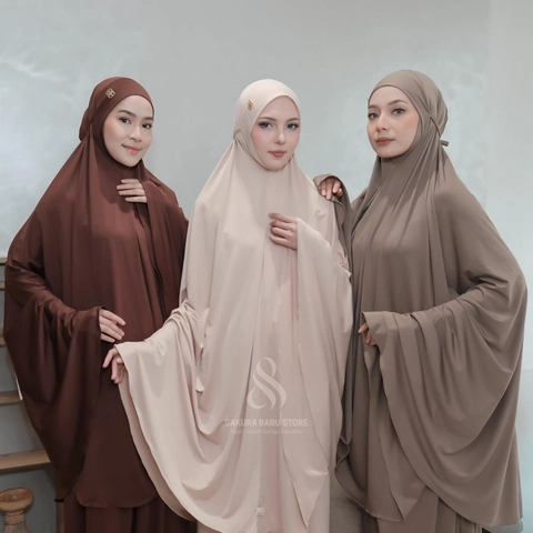 Sakura Baru - Mukena Arrofah Jersey Premium Grade A Anti UV++ Anti Bakteri