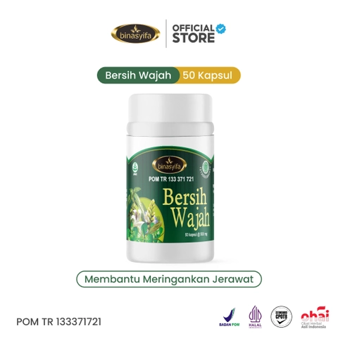 BERSIH WAJAH BPOM Obat Jerawat dan Penghilang Bekas Jerawat Batu Obat Gatal Kulit Binasyifa Herbal