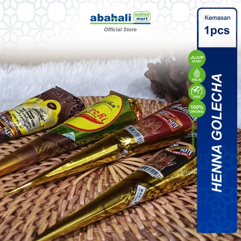 Abahali Mart - Henna Golecha Maroon Original Pewarna Tangan & Kuku Aman & Halal