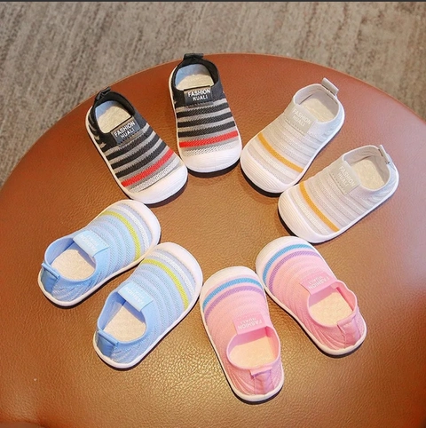JZ 0-2 th Sepatu Bayi Stripe Non Slip