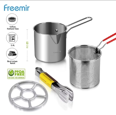 Rizki Electronics - freemir 4 in 1 Multi Deep Fryer Panci Penggorengan