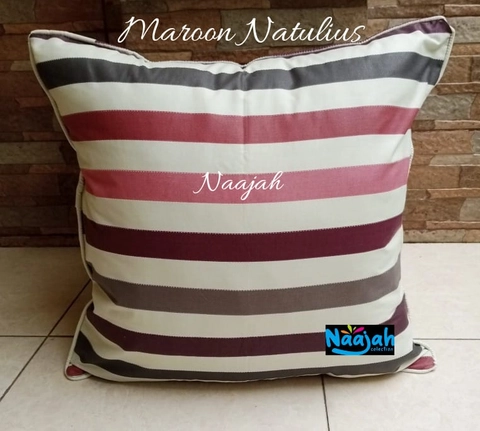 By Najah Aef - Sarung Bantal Sofa Maroon Natulius Sarungnya Aja