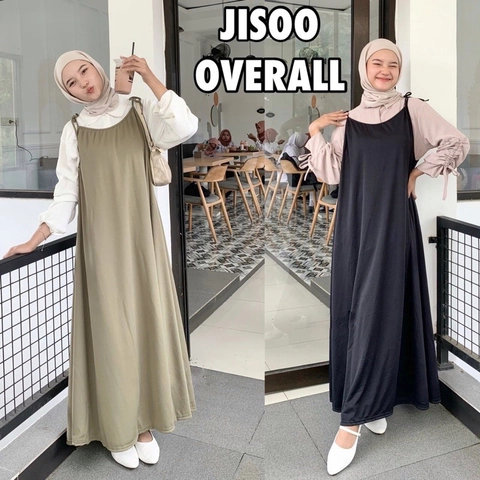 MEQA DAILY - JISOO OVERALL OUTER DRESS POLOS KOREAN MAYUNG MUSLIM JUMBO XL XXL XXXL