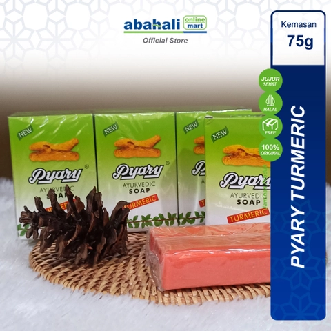 Abahali Mart - Sabun Pyary Turmeric Original 75gr Sabun Kunyit India Asli